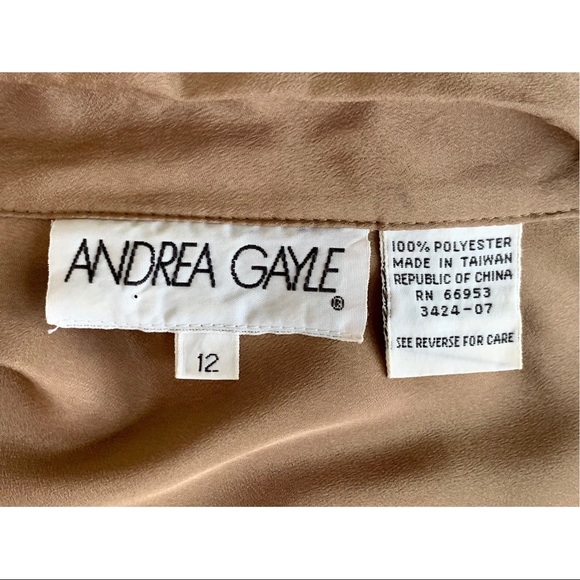 ANDREA GAYLE VINTAGE SHIRTWAIST DRESS. SIZE 12 - Picture 8 of 9